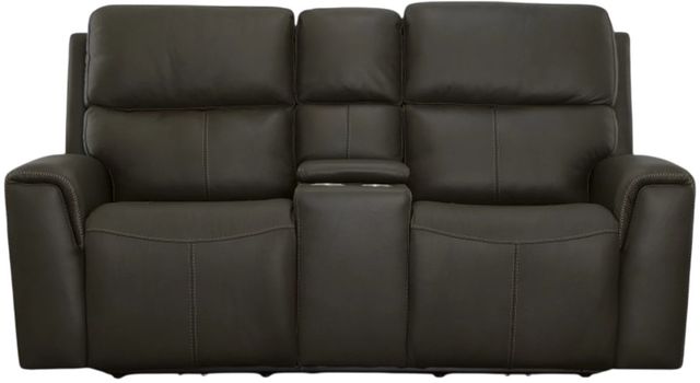 Flexsteel® Jarvis Mica Power Reclining Loveseat with Console and Power Headrests-2
