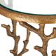 Currey & Company Coral Glass Top Accent Table with Antique Brass Base-1