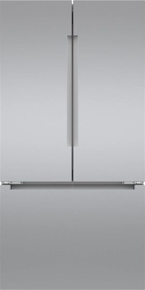 Front view of the Bosch® 800 Series 36 in. 20.8 Cu. Ft. Easy Clean Stainless Steel Counter Depth Bottom Freezer Refrigerator