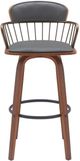 Armen Living Willow Gray/Walnut Swivel Bar Stool-3