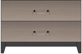 Country View Woodworking Customizable American Modern Brown Maple 36'' 5-Drawer Wood Legs Chest-1