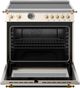 Bertazzoni Heritage Series 36" Fingerprint Resistant Avorio Pro Style Induction Range with Gold Accents-1