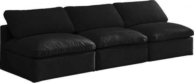 Meridian Furniture Plush Black Velvet Standard Cloud Modular Sofa-0