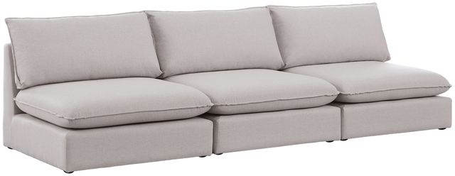 Meridian Furniture Mackenzie Beige 120" Linen Fabric Armless Modular Sofa-0