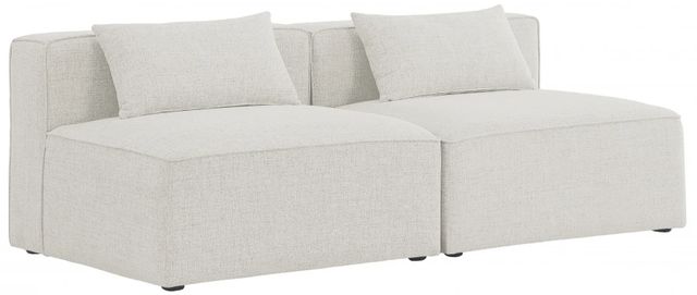 Meridian Furniture Cube 2-Piece Cream Armless Modular Sectional Loveseat-0