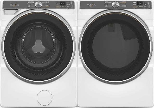 Whirlpool® White Front Load Washer & Gas Dryer Laundry Pair-0