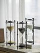 A & B Home Black/White 60-Minute Hourglass in Stand-3