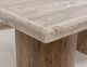 International Furniture Direct Sahara Cream Top Sofa Table with Caramel Brown Base-1