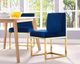 TOV Furniture Haute Navy Linen Chair in Brass-4