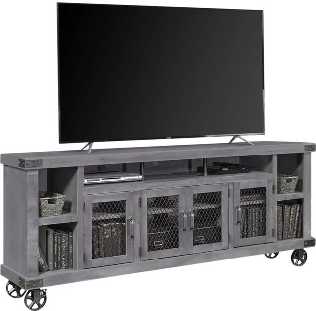 aspenhome® Industrial Ghost Black 85'' Console and Hutch-2