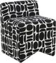 TOV Furniture Pippa Black/White Jacquard Weave Accent Stool-0