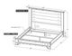 International Furniture Direct Antique Distressed Wood King Low Profile Platform Bed Footboard with Rails-3