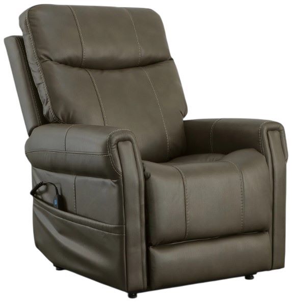 Flexsteel® Jenkins Brown Power Lift Recliner with Power Headrest and Lumbar