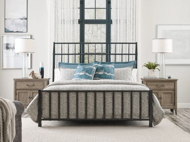 Kincaid® Acquisitions Black Sylvan Queen Metal Rod Bed-3