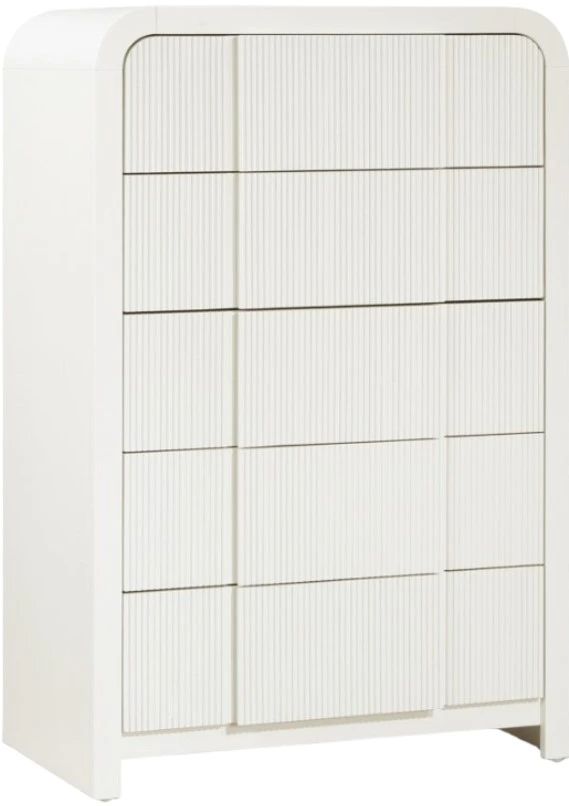 Meridian Furniture Fluted Cream Chest-0