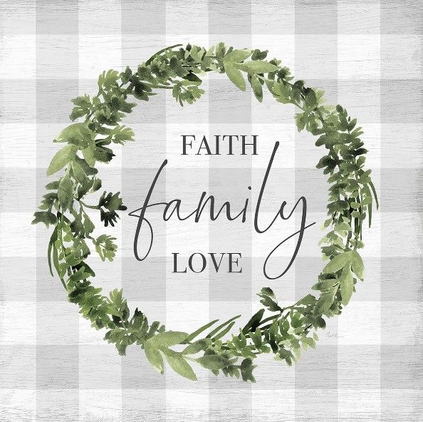 Classy Art Faith Family Love Wreath by Natalie Carpentieri Wall Art-0