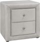 Monarch Specialties Inc. Light Grey Velvet Night Stand-0