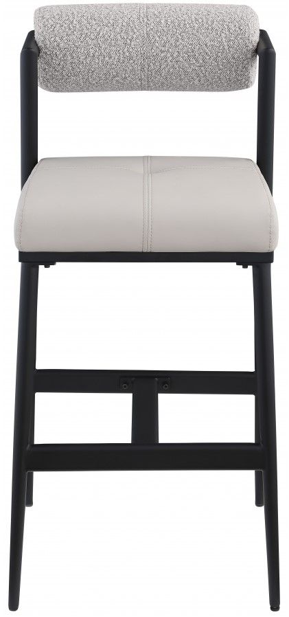 Meridian Furniture Stryker Taupe/Matte Black Bar Stool-1