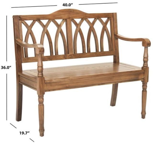 Safavieh Benjamin Oak Bench-3