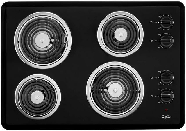 Whirlpool® 30" Black Electric Cooktop