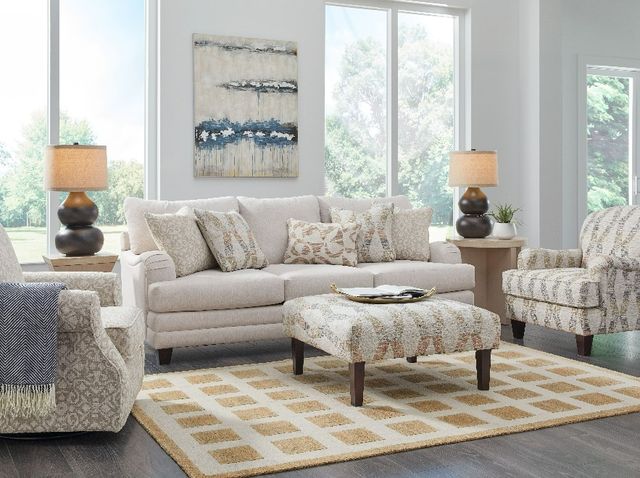 Fusion Furniture Blair Cream Gray Sofa-1