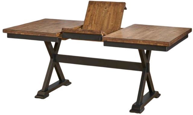 A-America® Stormy Ridge Chicory Trestle Counter Height Table with Slate Black Base-2