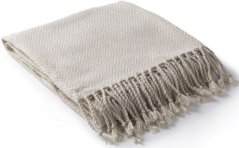 Surya Turner Khaki 50"x60" Throw Blanket-1