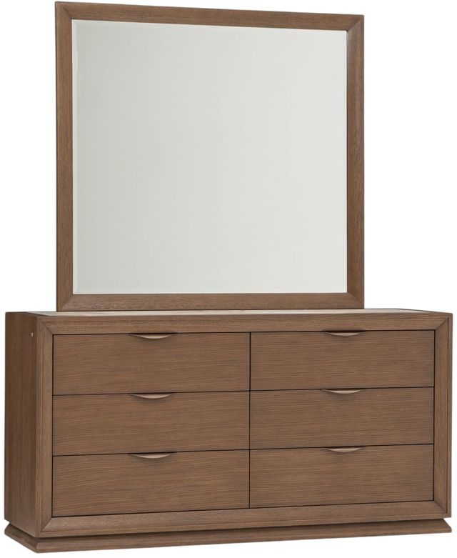 Michael Amini® Portrait Sienna Brown Small Dresser and Mirror Set-0
