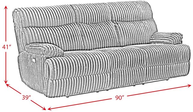 Elements International Admiral Black Power Motion Sofa-2