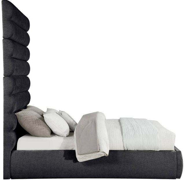 Meridian Furniture Adam Black 89" Queen Upholstered Panel Bed-2