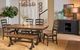A-America® Stormy Ridge Chicory Trestle Dining Table with Slate Black Base-3