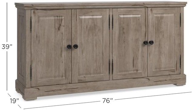 Bassett® Furniture Customizable BenchMade Hawkins 4-Door Huntboard-3