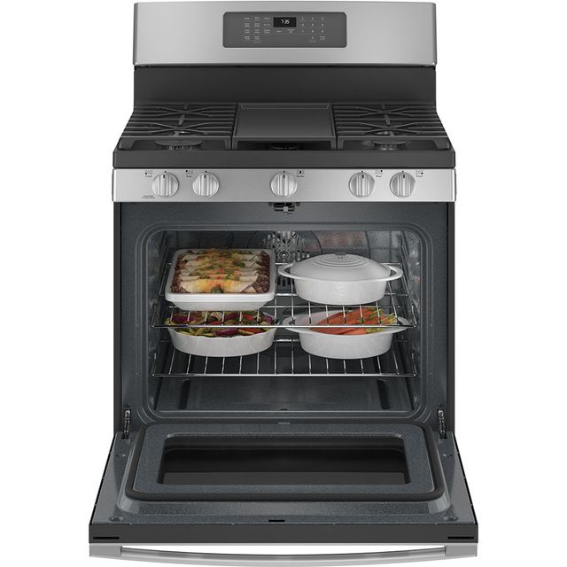 GE® 30" Stainless Steel Freestanding Gas Range-3