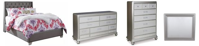 Signature Design by Ashley® Coralayne 4-Piece Gray Full Youth Panel Bed Set-0