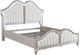 Coaster® Evangeline Ivory/Silver Oak California King Upholstered Platform Bed-1