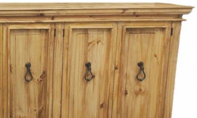 Million Dollar Rustic Narrow Natural 6-Door Media Console -1