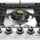 Ilve Nostalgie II 36” Stainless Steel Liquid Propane Cooktop with 5 Black Brass Burners-4
