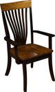 Urban Collections by Yutzy Woodworking Christy Brown/Dark Brown Office Arm Chair-0