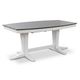 John Thomas Furniture® Cosmopolitan Milano Heather Gray Extension Dining Table with White Double Pedestal-2