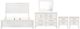 New Classic® Home Furnishings Andover 5-Piece White Queen Panel Bedroom Set with Two Nightstands-0