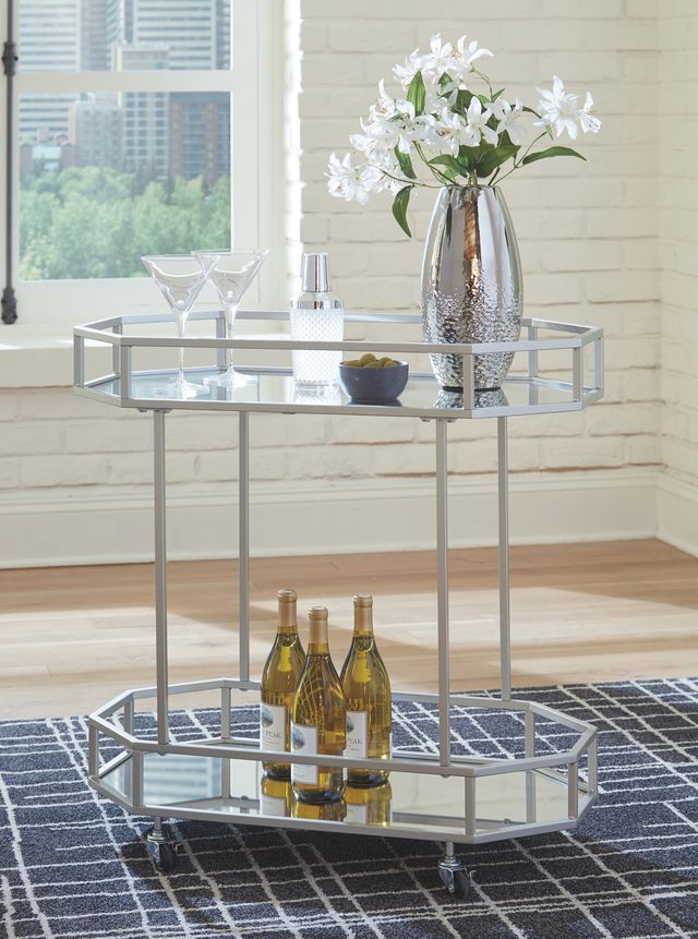 Signature Design by Ashley® Kadinburg Silver Bar Cart-3
