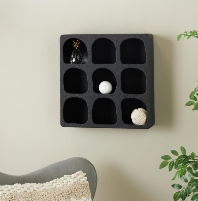 Deco Marche Black 19" Wall Shelf-3