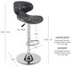 Powell® Beldon Gray Adjustable Bar Stool-2