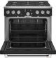 Café™ 36" Matte Black Pro Style Dual Fuel Range with 6 Burners-2