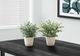 Monarch Specialties Inc. 2-Piece White 13" Tall Artificial Potted Eucalyptus Grass-3