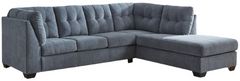 Signature Design by Ashley® Marelton 2-Piece Denim Right-Arm Facing Sofa Sleeper Sectional and Chaise