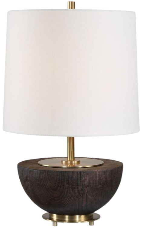Uttermost® Kalo Mahogany Semi-Circular Table Lamp-0