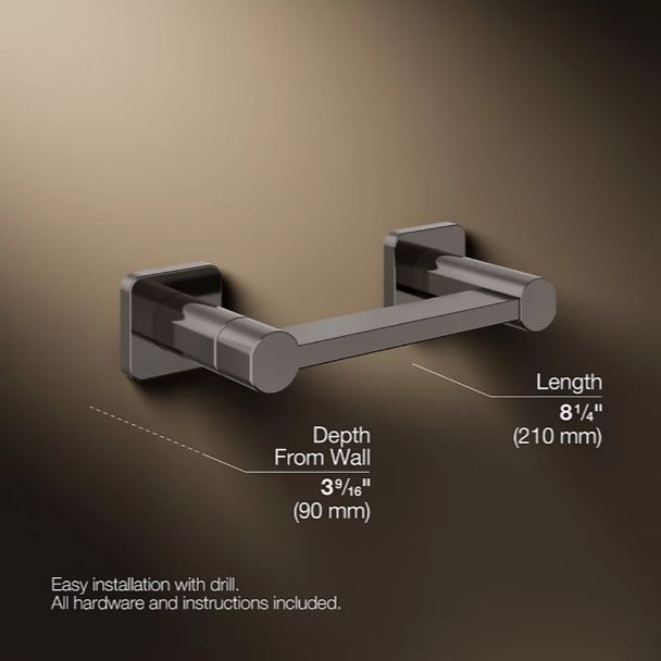 KOHLER® Parallel® Vibrant Titanium Pivoting Toilet Paper Holder-2