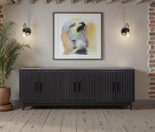 Legends Home Radiance Seal Skin Black 6-Door Cabinet-1