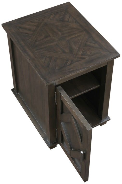 Homelegance® Lakeside Brown Chairside Table-4